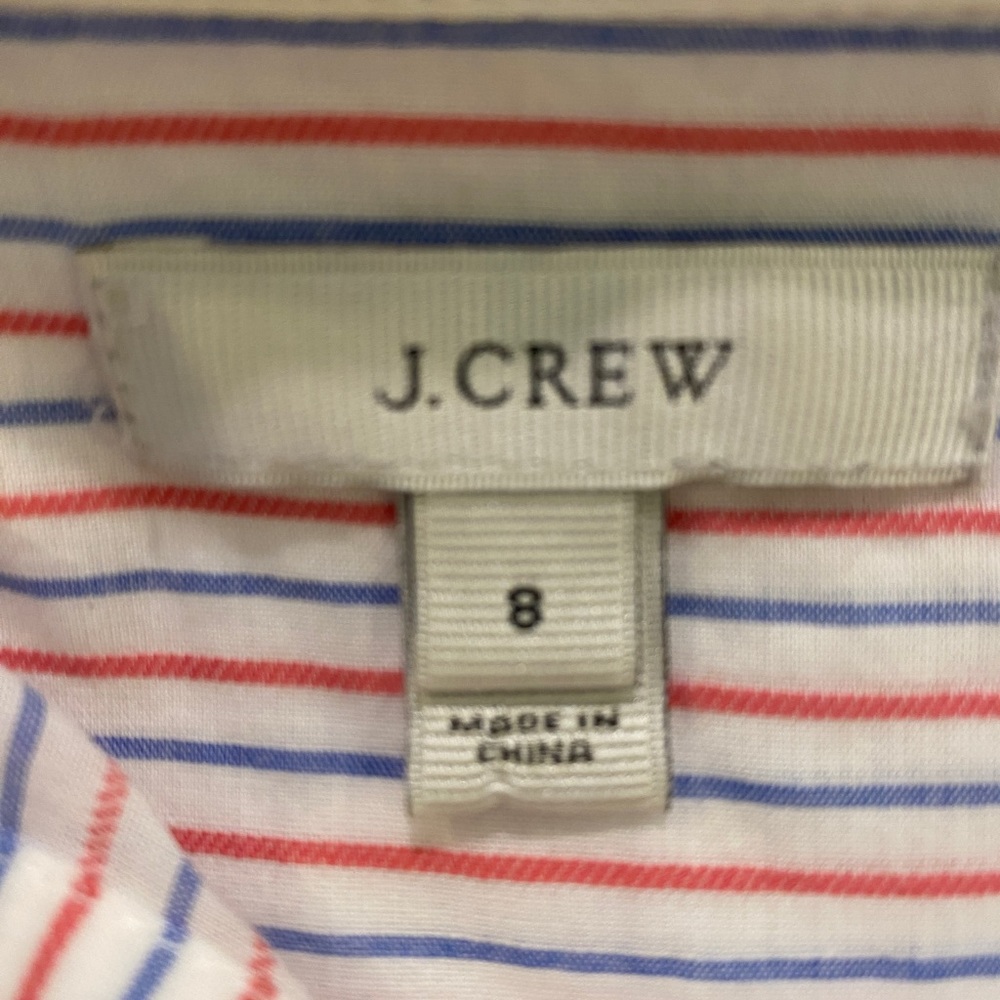 J crew cotton striped shirt